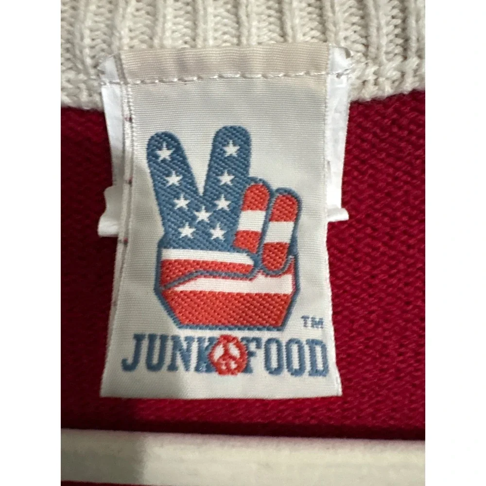 Budweiser Holiday Ugly Sweater Large Red White Blue Americana King of Beers Knit